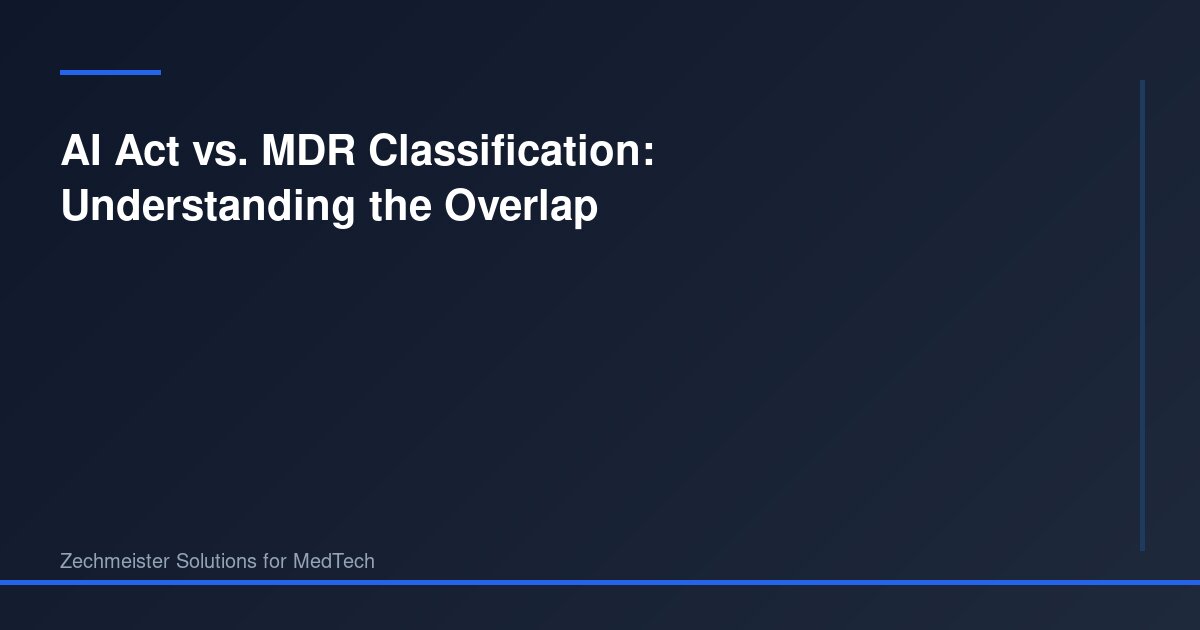 AI Act vs. MDR Classification: Understanding the Overlap