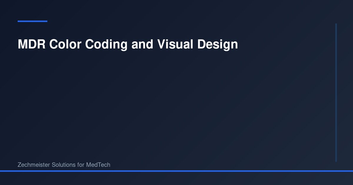 Mrd Color MDR Color Coding and Visual Design | Strategic Solutions for MedTech
