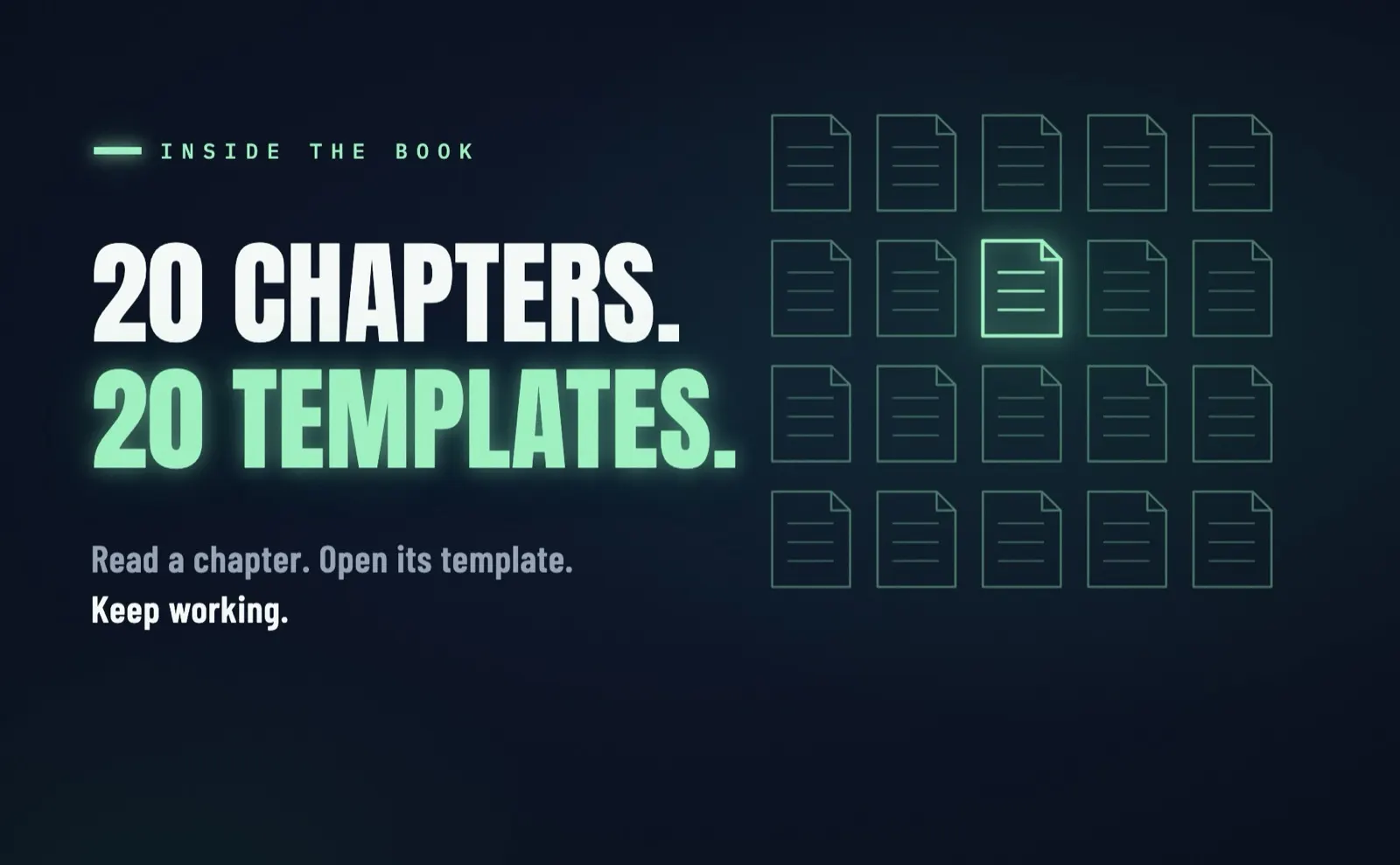 Preview of the 20 playbook templates included in the book